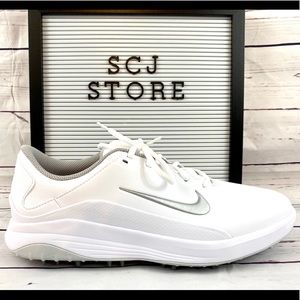 Nike Mens Vapor Golf Shoes White/Gray